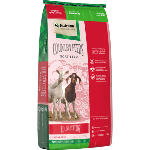 Nutrena® Country Feeds® Goat Feed 16% Pellet for Growing, Maintenance and Lactating Goats, 50 lbs