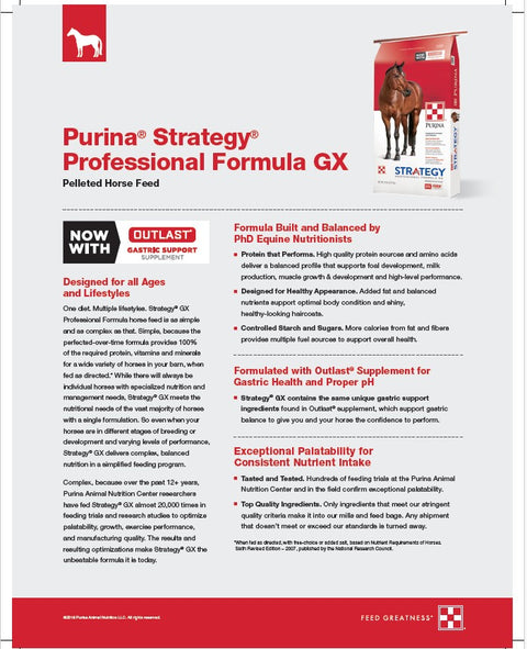 Purina® Strategy® Professional Formula Gx Horse Feed, 50 lb
