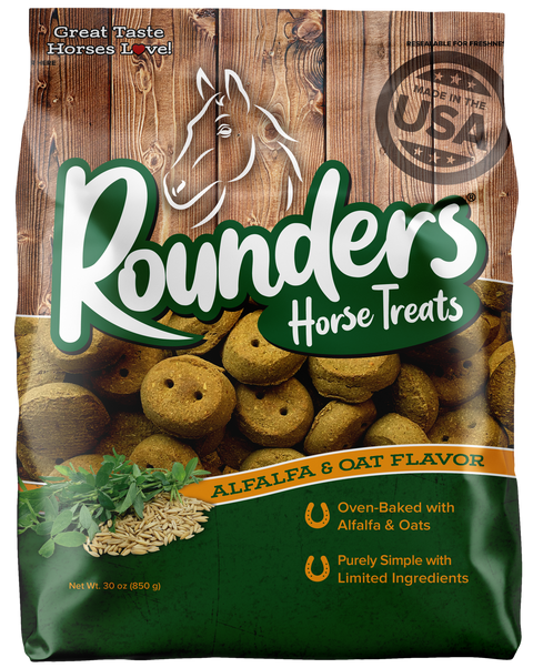 Rounders Alfalfa & Oat Horse Treats, 30 Oz