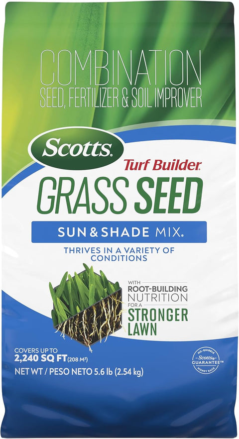 Scotts Turf Builder Sun & Shade Grass Seed Mix, 5.6 lb