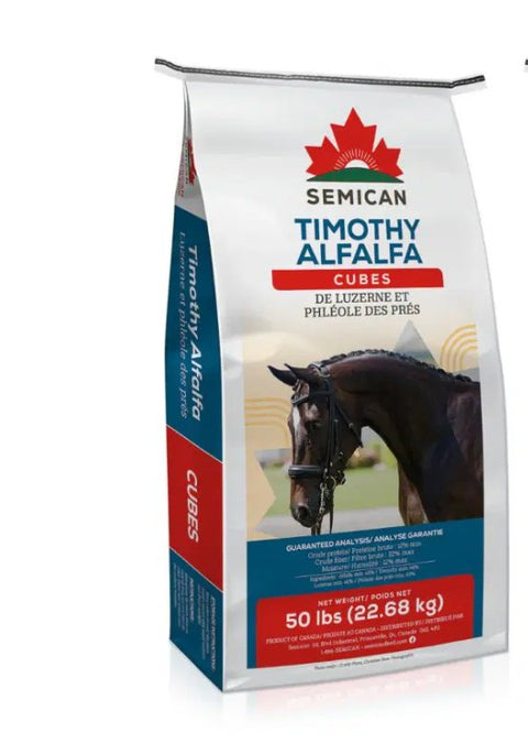 Semican Timothy & Alfalfa Cubes Horse Feed, 50 lb