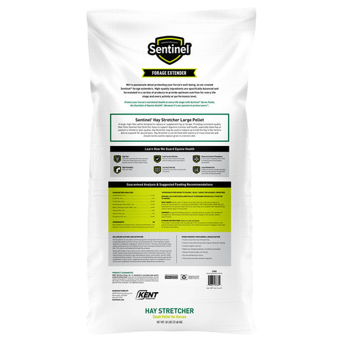 Sentinel Hay Stretcher Large Pellet 50 lb bag, back panel