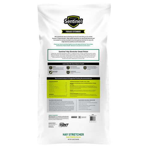 Sentinel Hay Stretcher Small Pellet 50 lb bag, back panel