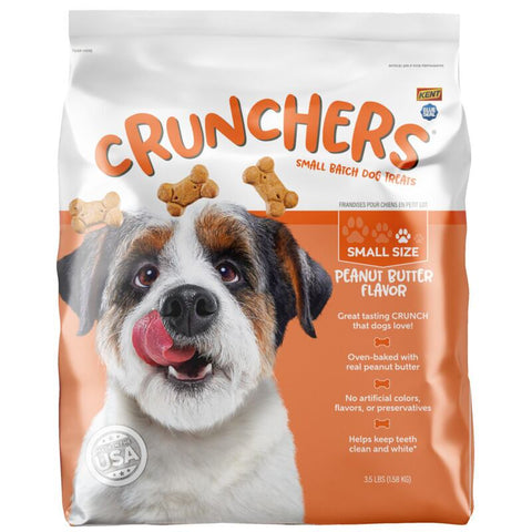 Crunchers Peanut Butter Recipe Small Dog Treat, 3.5 lb