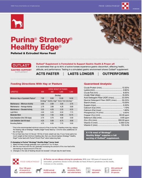 Purina® Strategy® Healthy Edge® Horse Feed, 50 lb