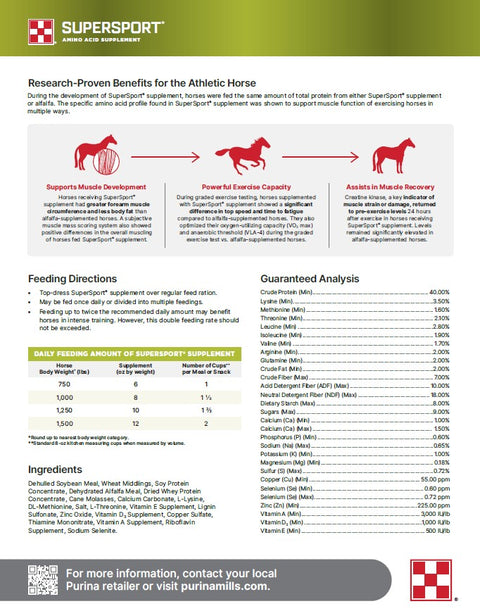 Purina® SuperSport® Amino Acid Horse Feed, 25 lb