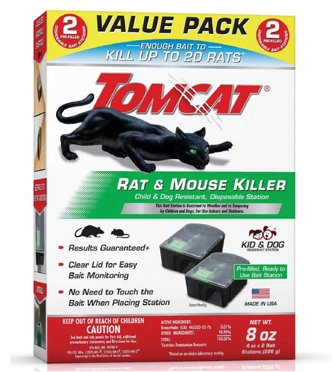 Tomcat Bait Station with Bait Blocks, 2 Pack