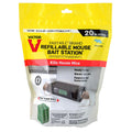 Victor Refillable Bait Station Refill, 20 Pack, Black