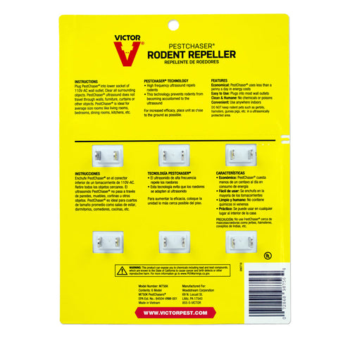 Victor PestChaser Electronic Pest Repeller, Pack of 6