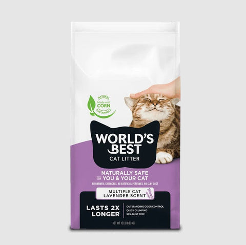 WORLD’S BEST CAT LITTER Multiple Cat Lavender Scented, 28 lb