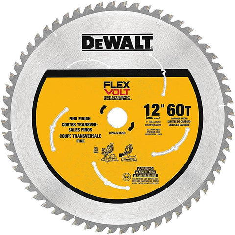 DeWalt Flexvolt Miter Saw Blade, 12", 60 Teeth