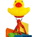 HAPPY BEAKS RUBBER DUCK MONSTER BIRD TOY 2X9.5 IN