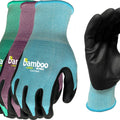 BELLINGHAM BAMBOO GARDENER NITRILE PALM GLOVES SM ASSORTED