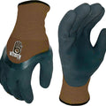 BELLINGHAM INSULATED 3/4 DIP LATEX PALM GLOVES MD BROWN