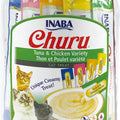 INABA CHURU PUREE CAT TREATS VARIETY PACK .5 OZ-50 PK TUNA/CHICKEN