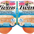 INABA TWINS SIDE DISH FOR CATS 1.23 OZ-2 PK TUNA/CKN/SCALLO