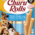 INABA CHURU ROLLS DOG TREATS .42 OZ-8 PK CHICKEN/CHEESE