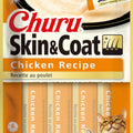 INABA CHURU PUREE SKIN & COAT CAT TREATS .5 OZ-4 PK CHICKEN