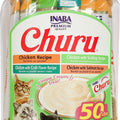 INABA CHURU PUREE CAT TREATS VARIETY PACK .5 OZ-50 PK CHICKEN/SEAFOOD