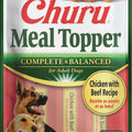 INABA CHURU COMPLETE & BALANCED TOPPER FOR DOGS 2 OZ-4 PK CHICKEN/BEEF