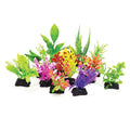 SMALL WEED WEIGHTED AQUARIUM PLANT PACK 3 IN-12 PK ASSORTED