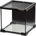 AQUATOP GLASS TERRARIUM CUBE WITH MESH TOP 2.1GAL-7.9 IN BLACK