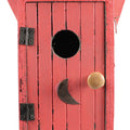 BIRDIE LOO BIRD HOUSE 7X7X10.5 IN RED