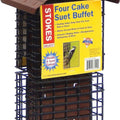 SUET BUFFET FEEDER W/WEATHER GUARD 4 CAKE BROWN
