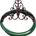 ESSCHERT DESIGN CAST IRON HOSE HOLDER  BROWN