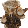ESSCHERT DESIGN FAUX WOOD DOUBLE BIRD LOG PLANTER