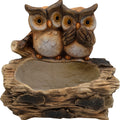 ESSCHERT DESIGN FAUX WOOD DOUBLE OWL PLANTER
