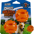 CHUCKIT! BREATHE RIGHT FETCH BALL SM-2 PK ORANGE