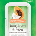 TROPICLEAN 2-IN-1 LUXURY PET WIPES 100 CT PAPAYA/COCONUT