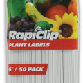 RAPICLIP PLASTIC PLANT LABELS 6 IN-50 PK WHITE
