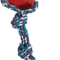FLOSSY CHEWS TWIN TUG W/RUBBER HANDLE 16 IN MULTI
