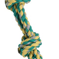 FLOSSY CHEWS TWIN TUG W/RUBBER HANDLE 20 IN MULTI