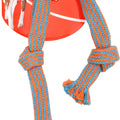 MAMMOTH EXTRA WEBBING BALL W/FLING HANDLE SM BLUE/ORANGE