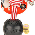 MAMMOTH TIREBITER BALL W/EXTRA 2 KNOT BONE 12 IN BLK