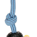 MAMMOTH TIREBITER BALL W/EXTRA 3 KNOT TUG 20 IN BLK