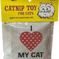 DR. DANIELS I LOVE MY CAT TOY 100% CATNIP FILLED  WHITE