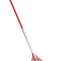 24 TINE ALUMINUM HANDLE SPRING BRACE RAKE  RED