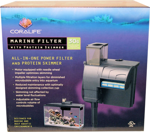CORALIFE MARINE FILTER W/PROTEIN SKIMMER 50 GPH
