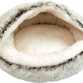 GOO-EEZ HOODED PLUSH PET BED 20 IN GRAY