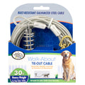 FOUR PAWS WALK-ABOUT TIE-OUT CABLE HEAVY WEIGHT 30 FT SILVER
