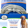 FOUR PAWS WALK-ABOUT TROLLEY & CABLE HEAVY WEIGHT 75 FT SILVER