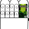 CHARLESTON CLASSICS JASMINE BORDER FENCE 18X16 IN BLACK