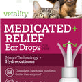 VETALITY MEDICATED RELIEF EAR DROPS FOR PETS 2 OZ