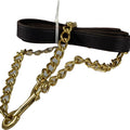 BEILER'S LEATHER LEAD W/CHAIN 6 FT BROWN