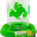 CHICKEN FEEDER/WATERER COMBO 64 OZ GREEN