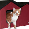 CREATIVE SOLUTIONS OUTDOOR MULTI-KITTY HEATED HOME 21.5X26.5X15.5 RED